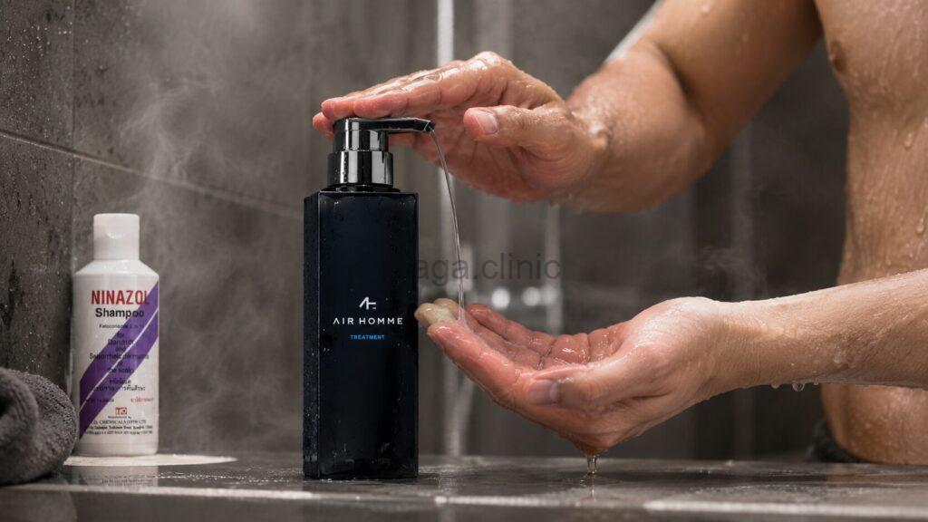 AIR HOMME シャンプーを使用している男性
