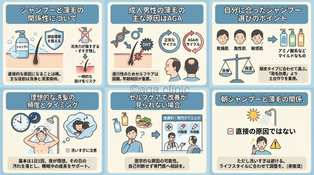 シャンプーをしているハゲた男性