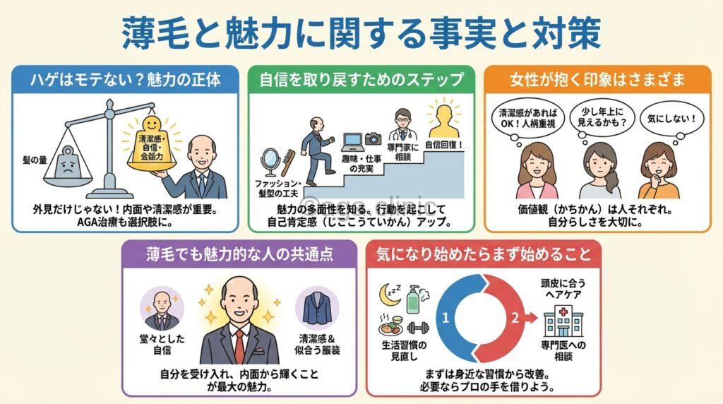 ハゲの男性を見てテンションが低い女性