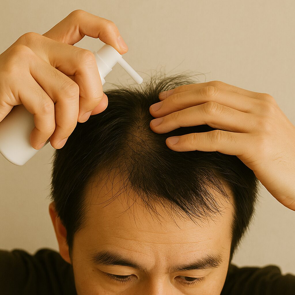 育毛している様子