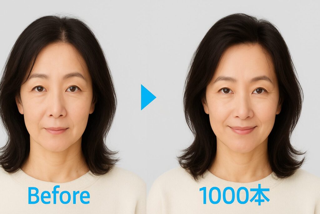 増毛を1000本した女性
