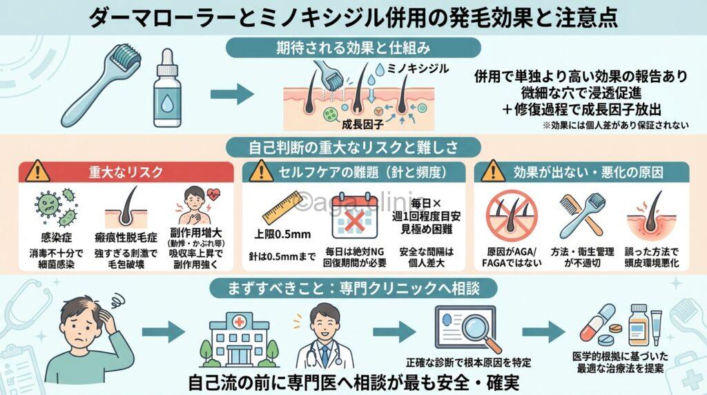 ダーマローラーとミノキシジル外用薬