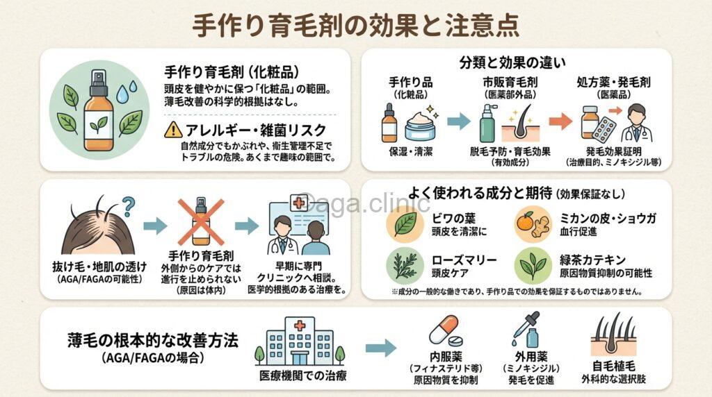 手作り育毛剤の材料