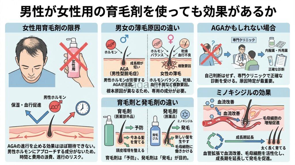 洗面台に置かれている女性用育毛剤