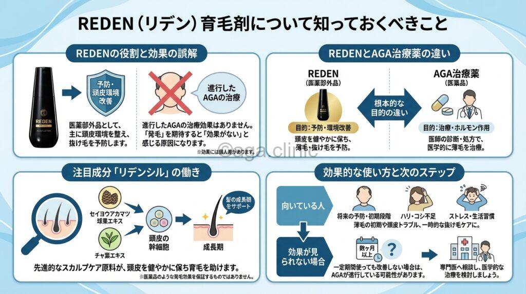 机の上のREDEN(リデン)育毛剤