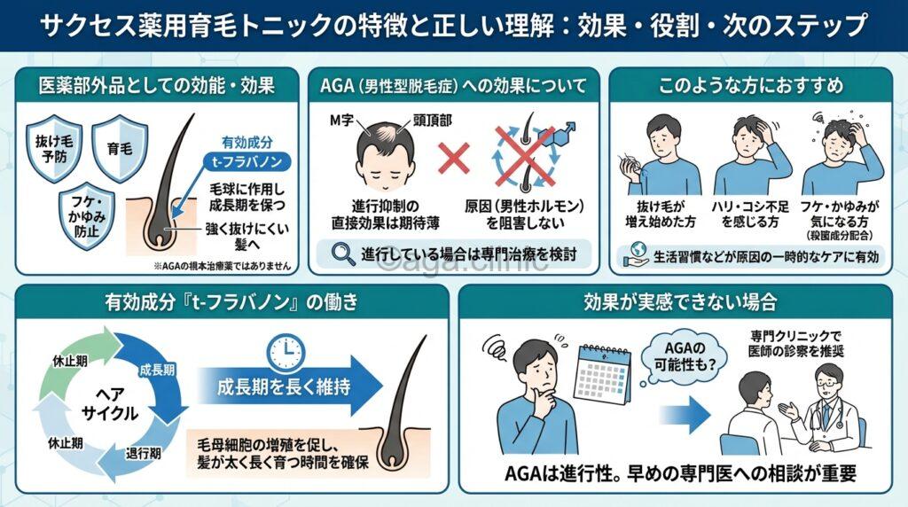 サクセス薬用育毛トニックを使用している様子