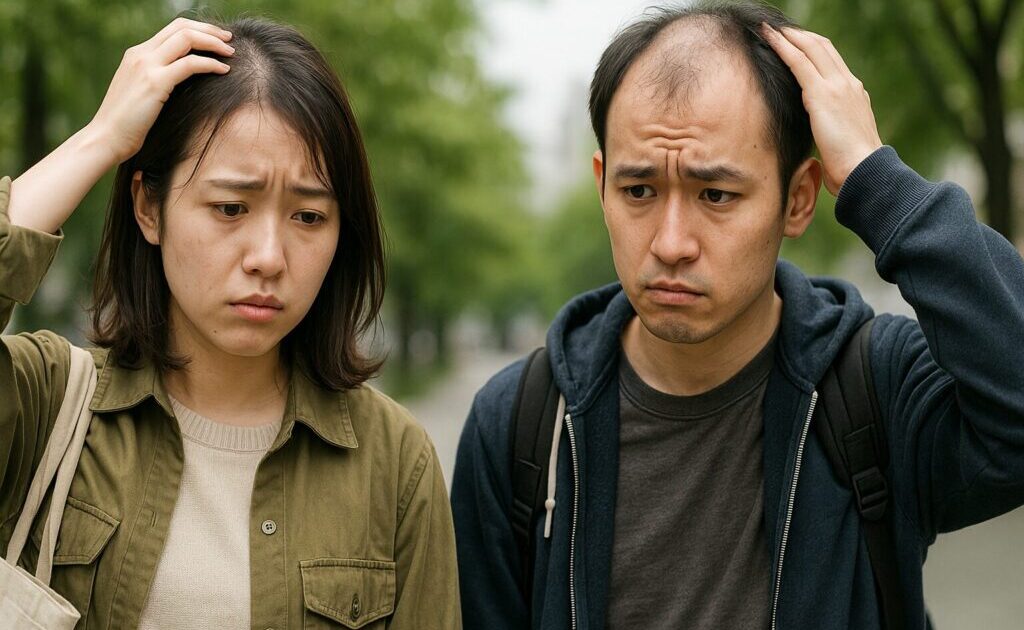若ハゲを気にしている大学生