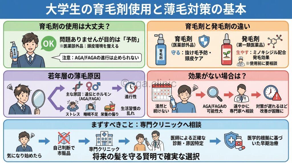 若ハゲを気にしている大学生