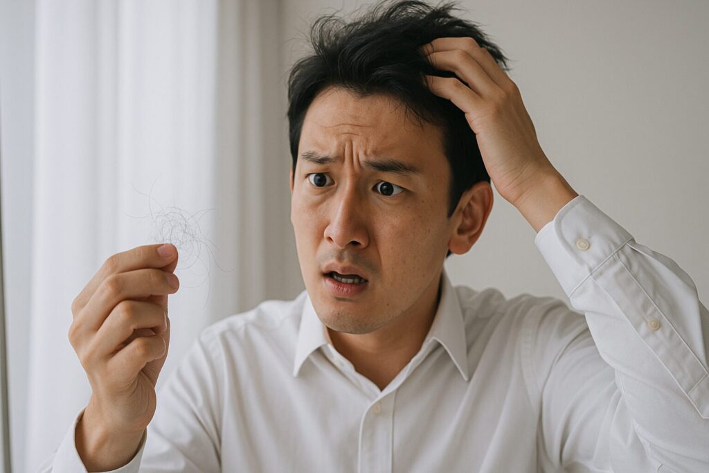 朝の髪をセットする時の抜け毛がやばい…正常な抜け毛とAGAの違い