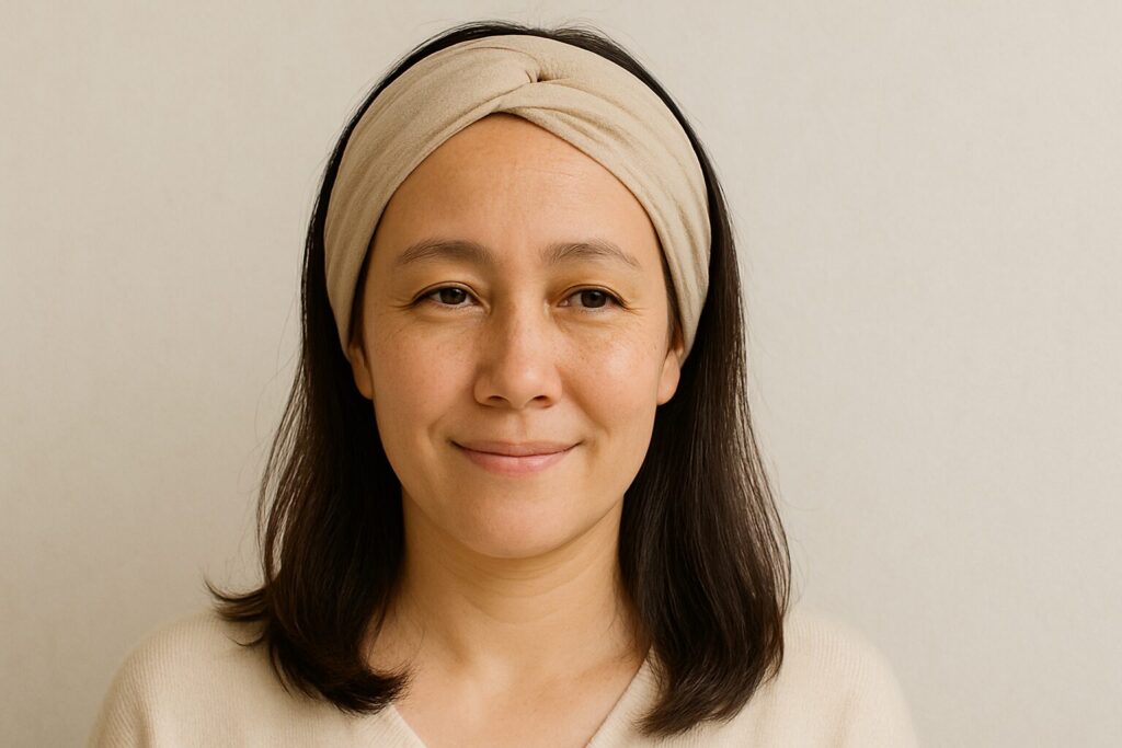 ヘアバンドをしている女性