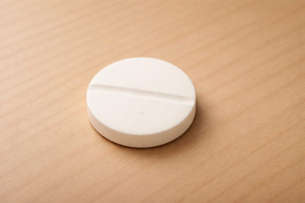 テーブルの上に置いているミノキシジル（内服薬）