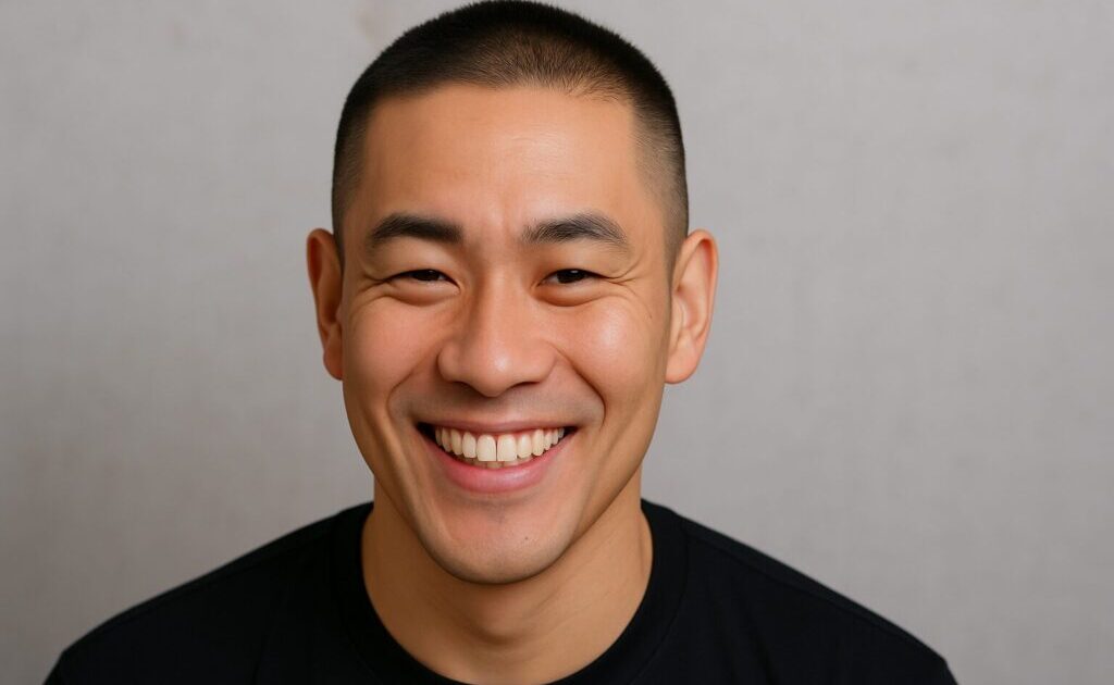 スポーツ刈り男性