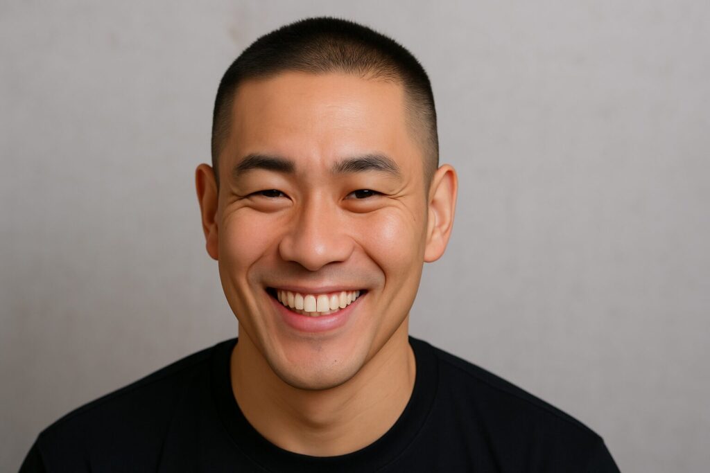 スポーツ刈り男性