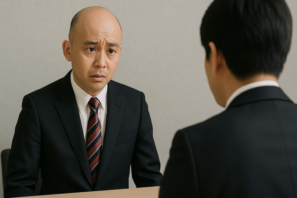 ハゲている就活生