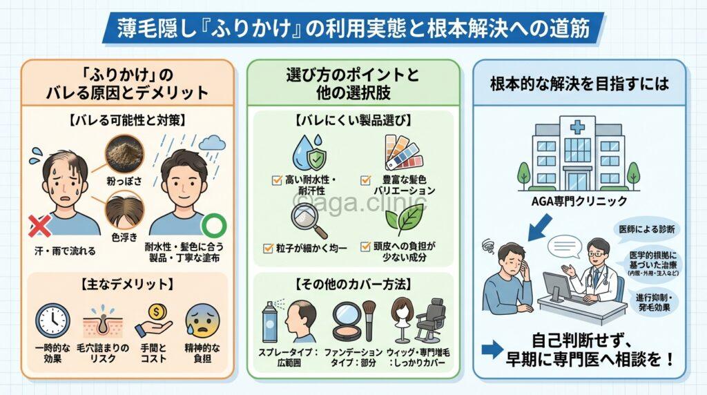 薄毛ふりかけ(薄毛パウダー)を使用している男性
