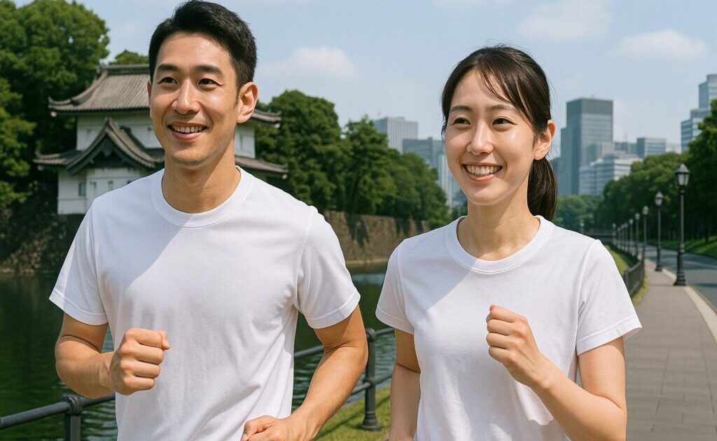 ランニングしている男女