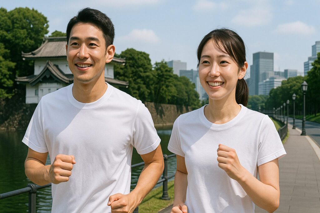 ランニングしている男女