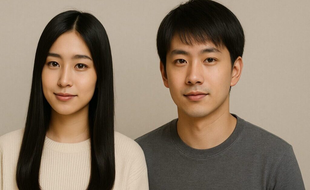 縮毛矯正した男女